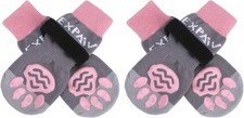EXPAWLORER 4Pcs Anti-Slip Dog Socks - Double Side Non-Slip Paw Protector