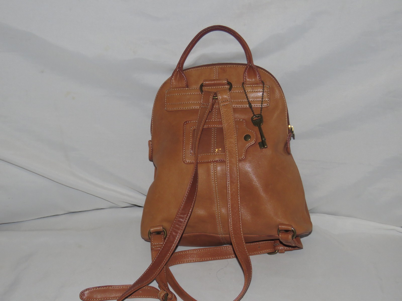 Fossil Brown Leather Backpack - image 2
