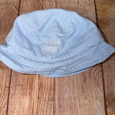 Light Blue Happy Camper Embroidered Bucket Hat Light Blue Happy Camper Embroidered Bucket Hat