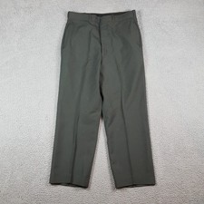 Vintage 80s Army Wool Dress Trousers Mens Size 34x29 Military Straight Leg Pants