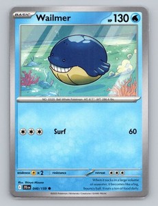 Wailmer #040/159 Common Journey Together JTG EN Pokemon Scarlet & Violet
