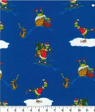 Grinch Snow Grinchmas Fabric / Grinch Fabric