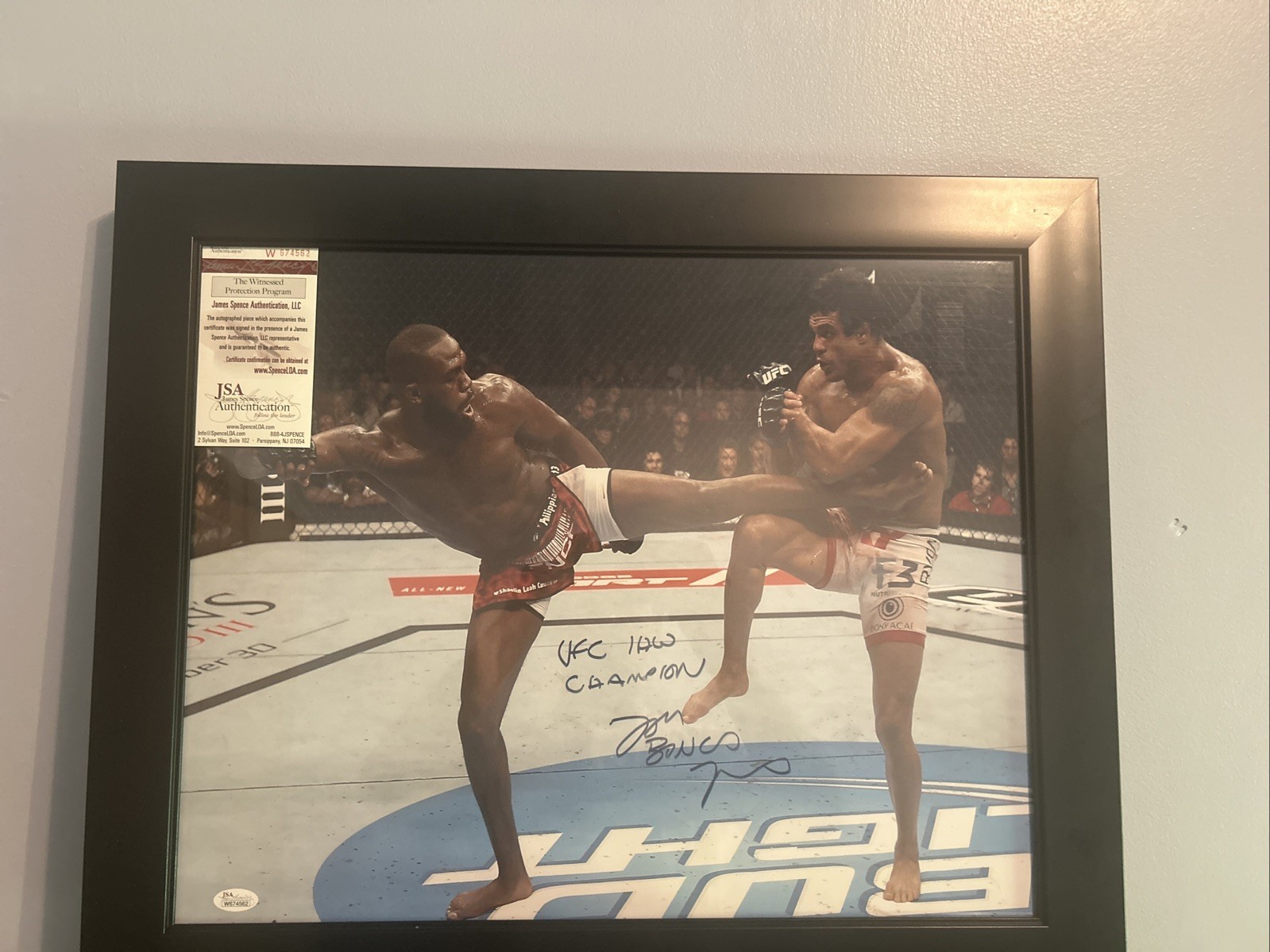 Jon Jones Autographed Signed Jon Bones Jones JSA Authentication 
