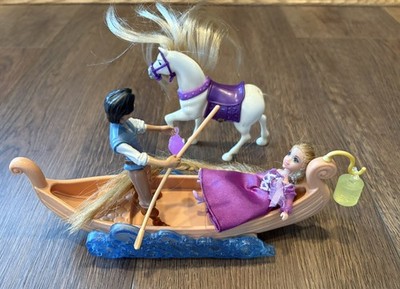 2010 Disney Rapunzel s Boat Ride with Flynn Rider RETIRED Boat 9'' Mattel, RARE