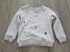 Joules Grey Sweatshirt Embroidered Animals Bunny Fox 5T