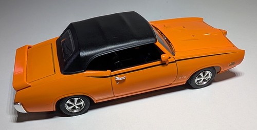 Used 1969 Pontiac GTO Judge Model Car Carousel Red, Black Stripes & Top Diecast