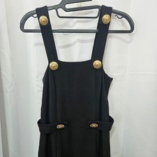 Versace for H&M Black SILK Sheath Dress Gold luxury cocktail Midi Size US 2