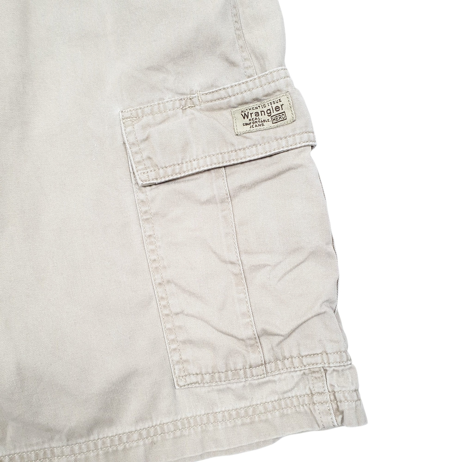 WRANGLER Combat Utility Casual Beige Cargo Workwear Cotton Shorts Mens W36 image 2