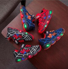 Spiderman Kids Led Light Shoes For Boys And Girls