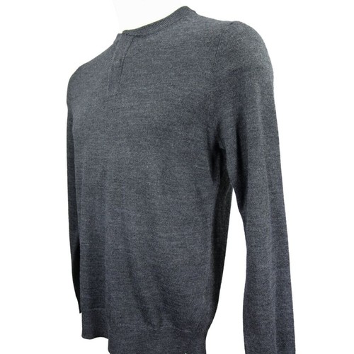 Club Room Gray Merino Wool Blend Henley Sweater, Size Small - Picture 1 of 4