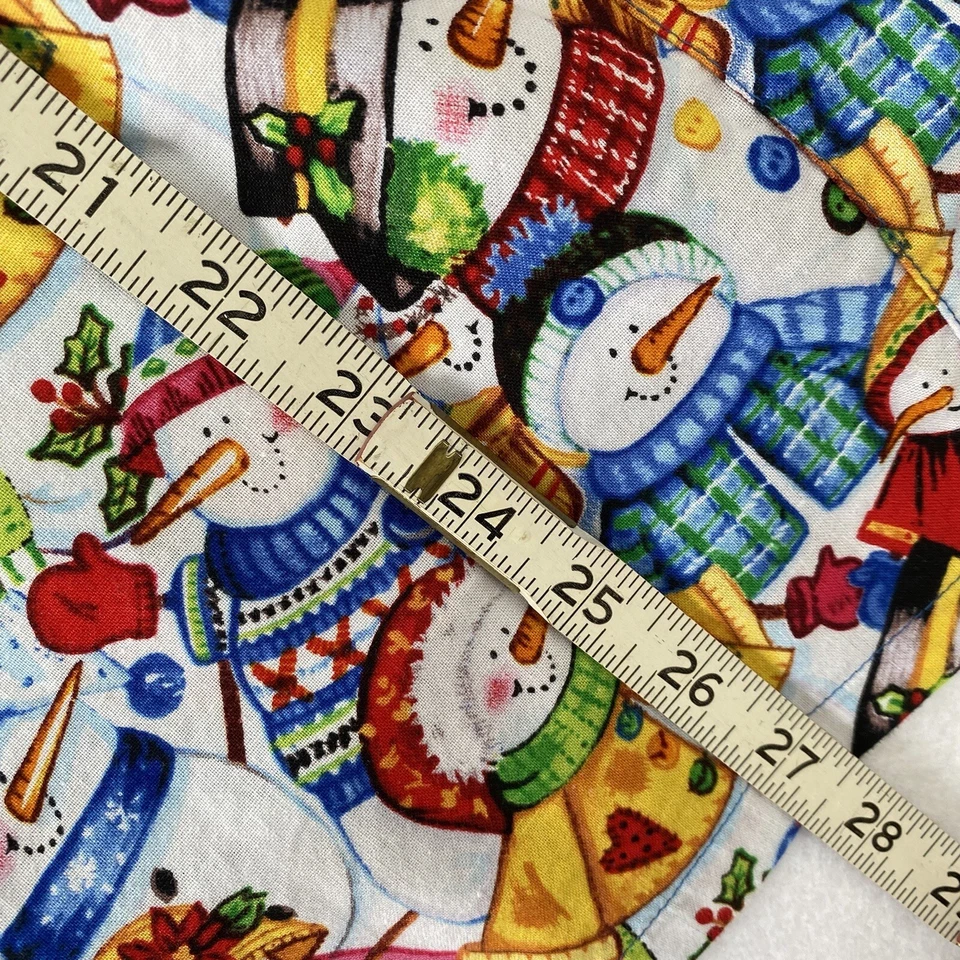 Blusa Médica Uniforme Peaches Talla L Grande Lindo Muñeco de Nieve Estampado de Invierno Mujeres Foto 4 de 4