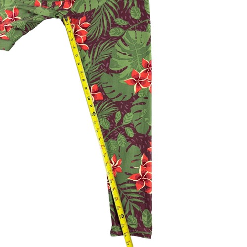 LuLaRoe Leggings Women's Tall & Curvy Colorful Hawaiian Floral Tropical One Size - Picture 10 of 12