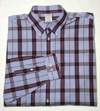 NEW Brooks Brothers Supima Cotton Shirt Regent Fit Non-Iron Plaid Men's Size XL