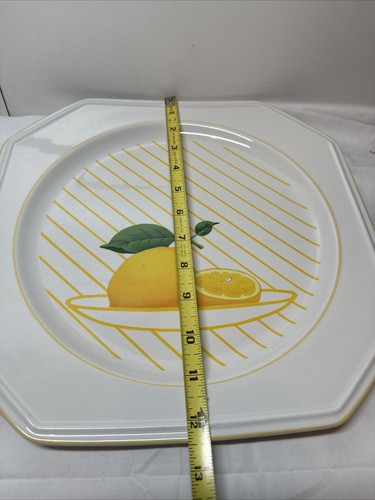 VTG MIKASA FRESH FRUIT DP003 LEMONS JAPAN SERVING PLATTER 12.5" - Picture 7 of 7