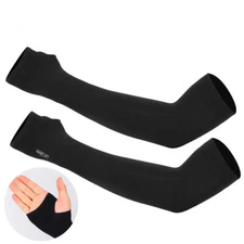 Winter Fleece Sports Warm Cycling Arm Sleeves Elbow Pads Arm Warmers