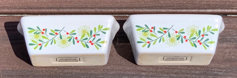 Pair CELEBRATE IT Stoneware Mini Loaf Baking Dishes, Floral Pattern, 5.5” x 3.5”