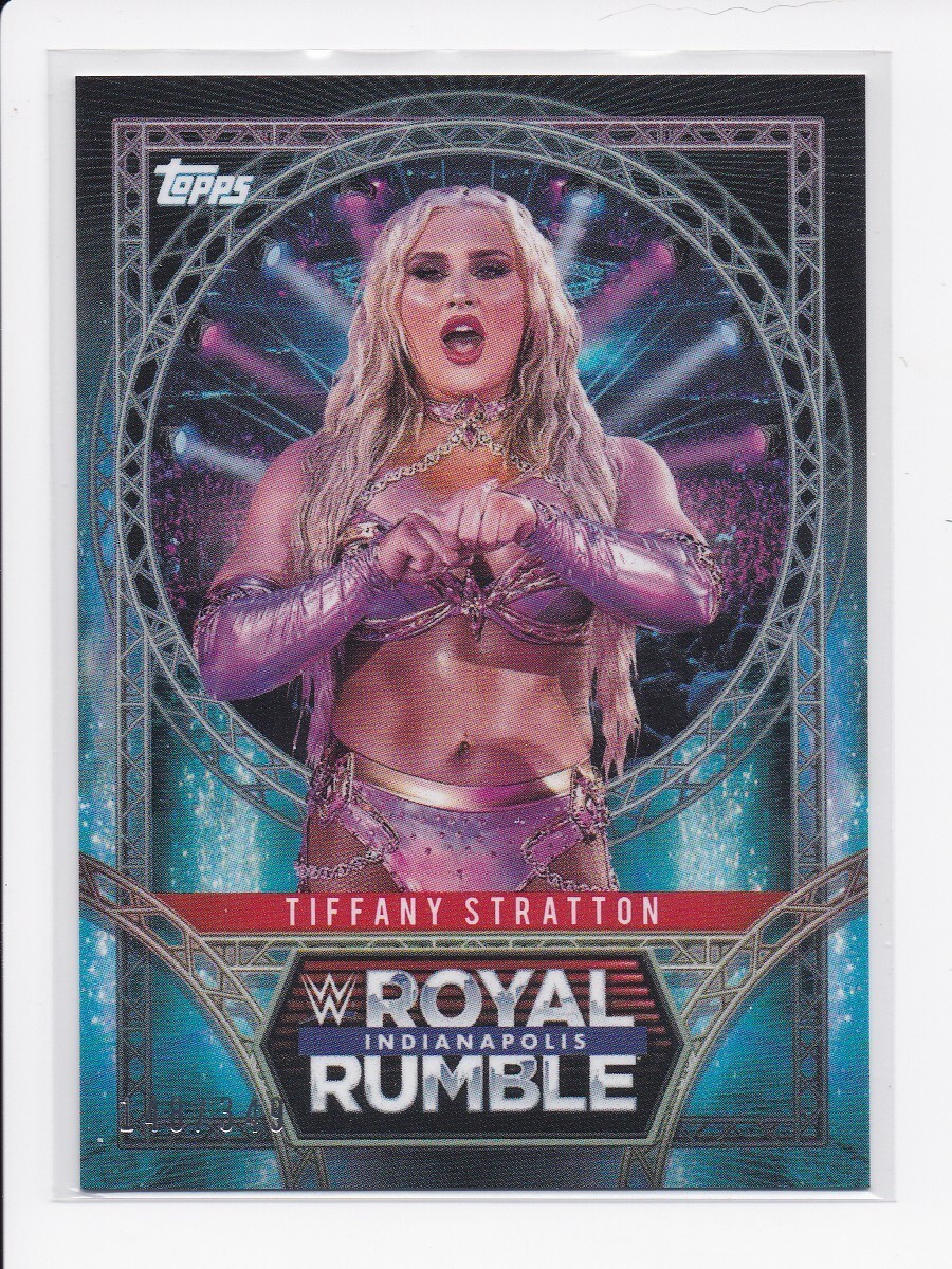 2025 Topps WWE Royal Rumble Tiffany Stratton #RR-9 Blue 148/349 Exclusive