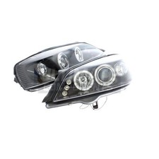 Vauxhall Astra G Mk4 Saloon 1998-2004 Halo Angel Eyes Projector Headlights Black