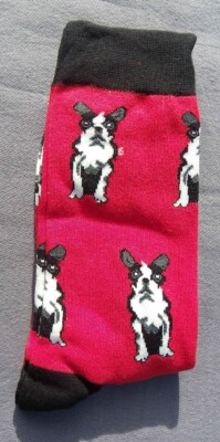 Paire De Chaussettes Fantaisie Chien Bulldog Rouge - Tailles 39 à 42 - Neuf Sans étiquette