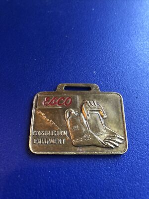vintage antique pocket watch fob ESCO Buckets-2Sides