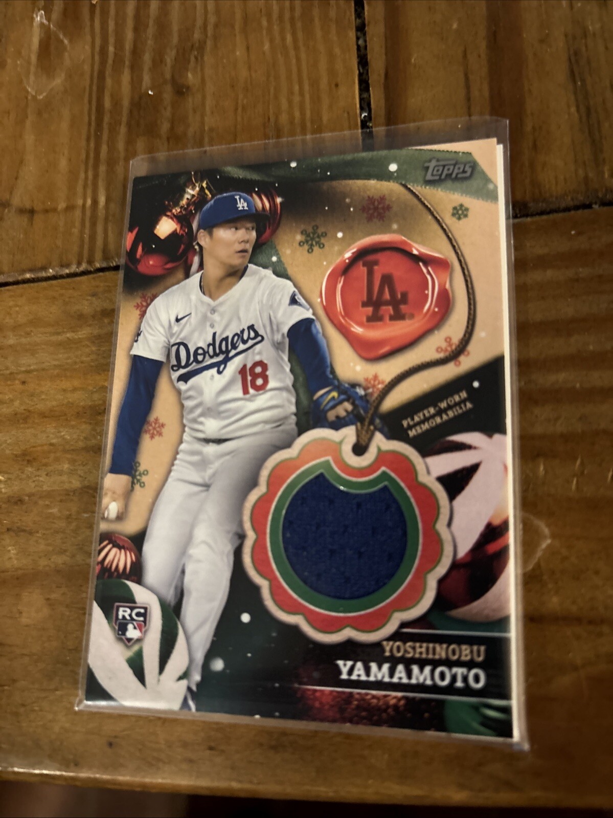 2024 Topps Series 2 - #553 Yoshinobu Yamamoto (RC) Holiday Base W Underwear Relc
