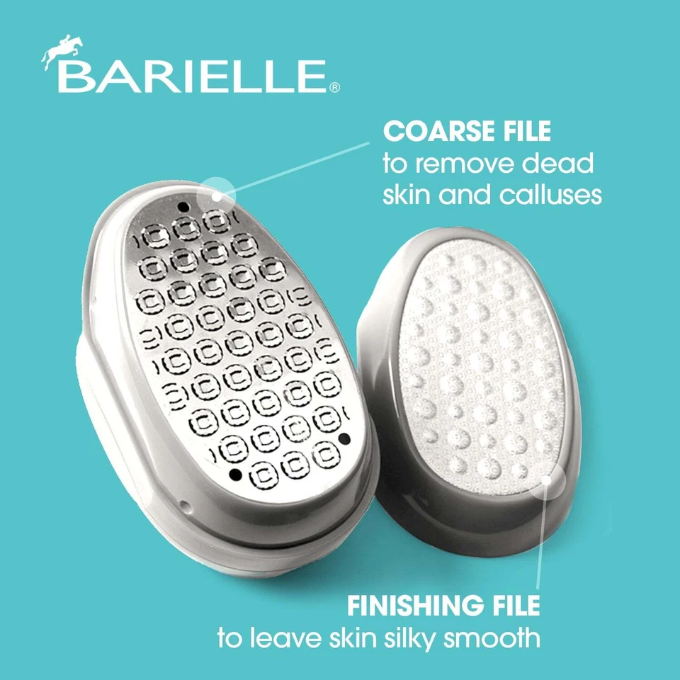 Barielle Portable Oval Gold & White Clamshell Foot File / Foot Rasp - Image 3 of 4