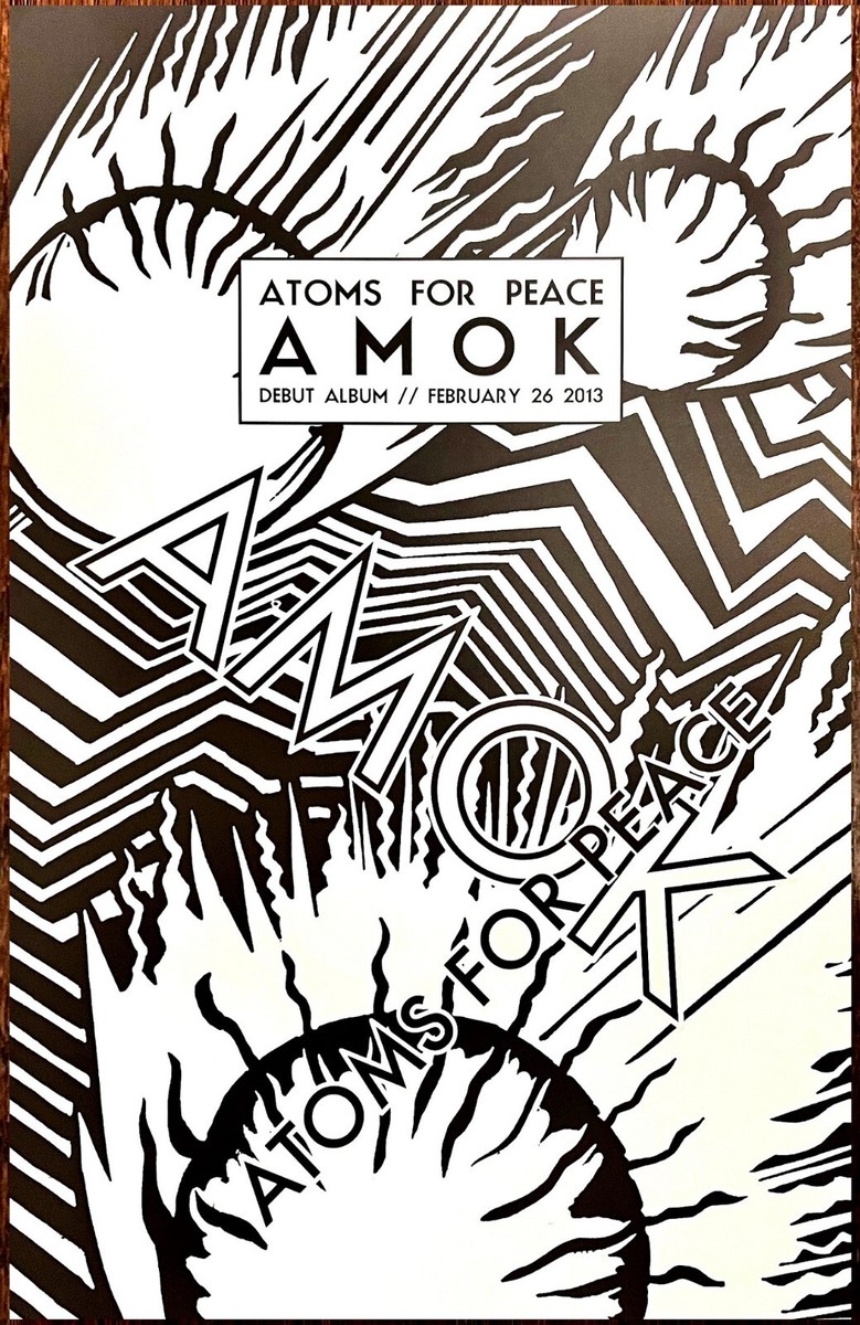 ATOMS FOR PEACE Amok Ltd Ed RARE Tour Poster! THOM YORKE
