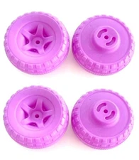 Pink Plastic Wheels for Quad Feber 6 Volts