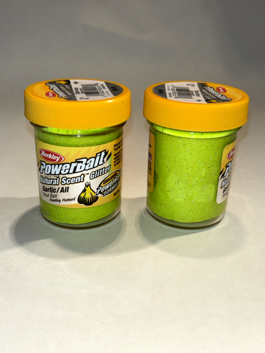 2 JARS-POWERBAIT TROUT FISHING DOUGH BAIT NATURAL SCENT GLTR/GRLC(CHARTREUSE)B3