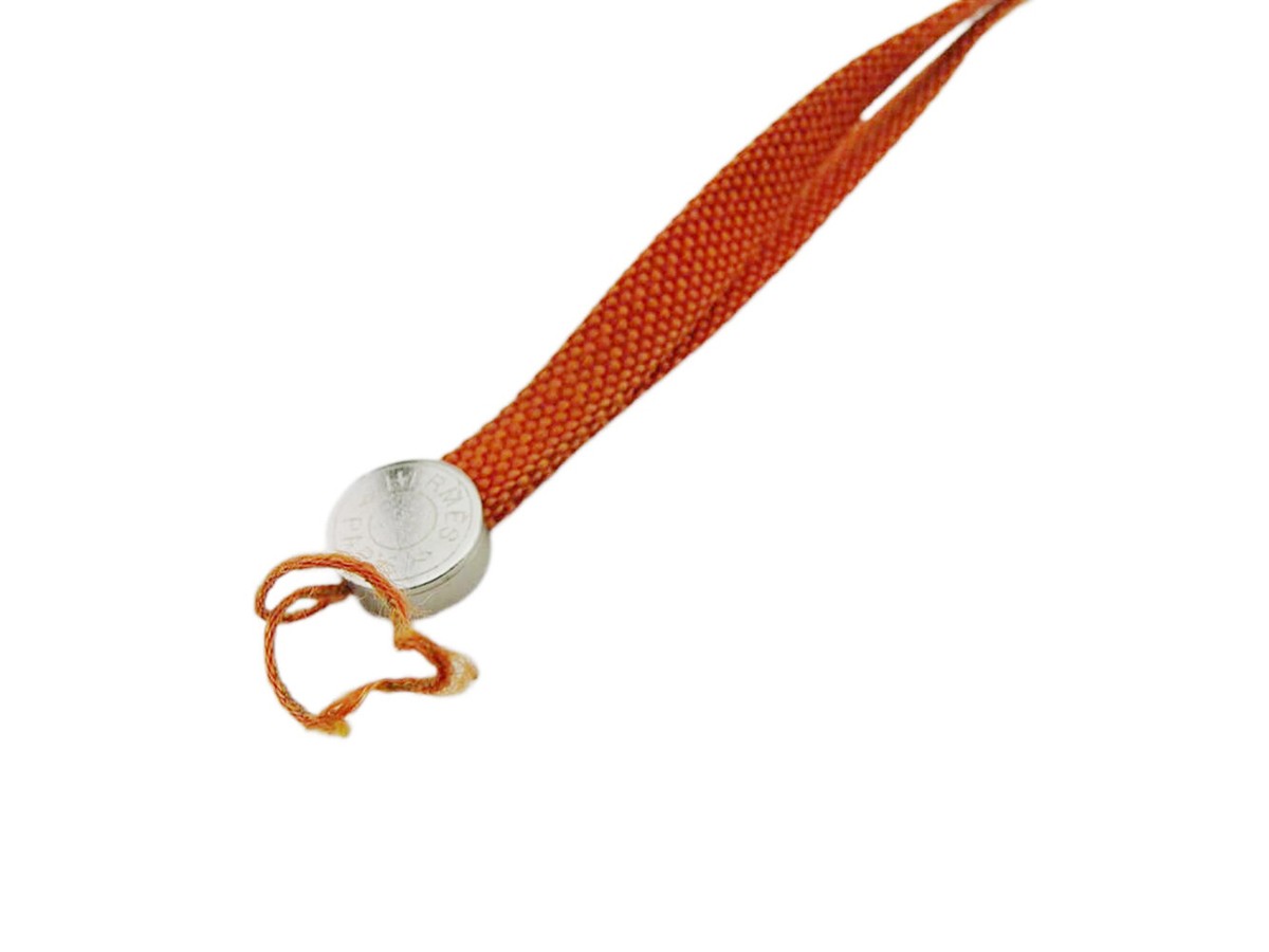 HERMES cell phone strap orange Authentic Used C4502 | eBay