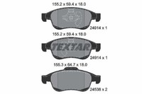 Textar 2491401 Textar Bremsbelagsatz, Scheibenbremse FüR Dacia Renault