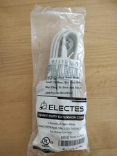 Electes 8 Feet Heavy Duty Extension Cord / Wire , Multi 3 Outlet , 3 Prong...