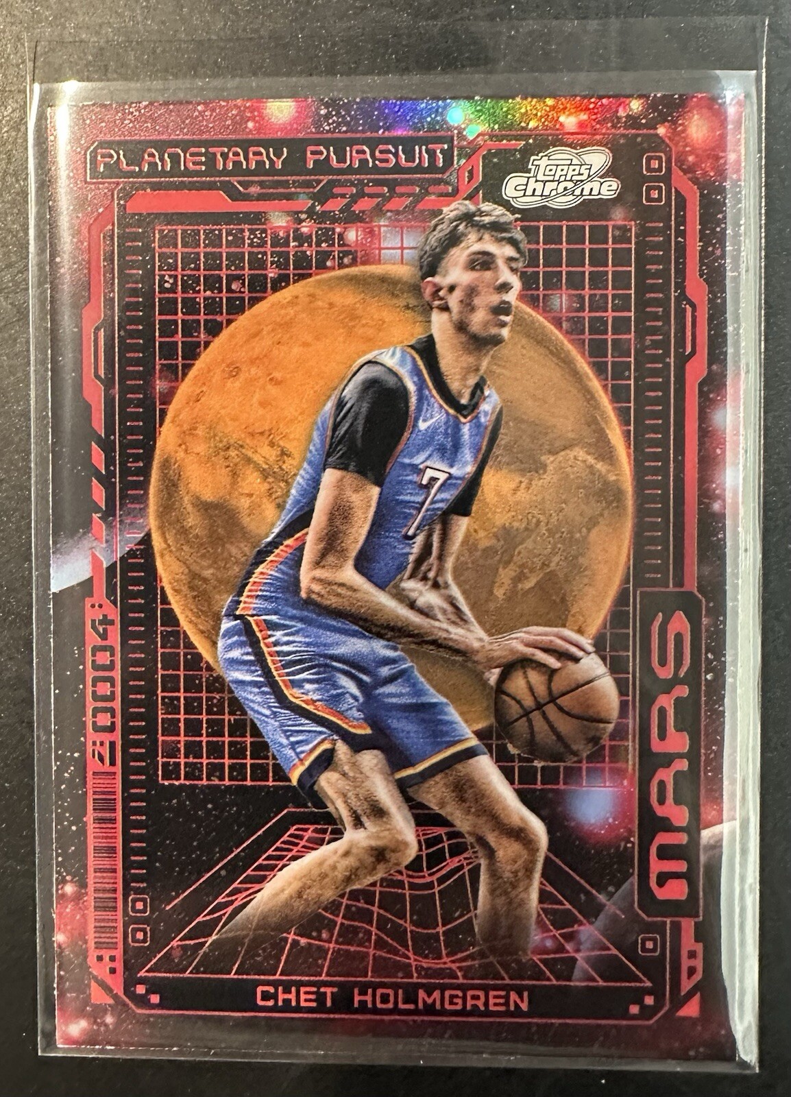2023-24 Topps Cosmic Chrome Basketball Chet Holmgren Mars Planetary Pursuit SSP