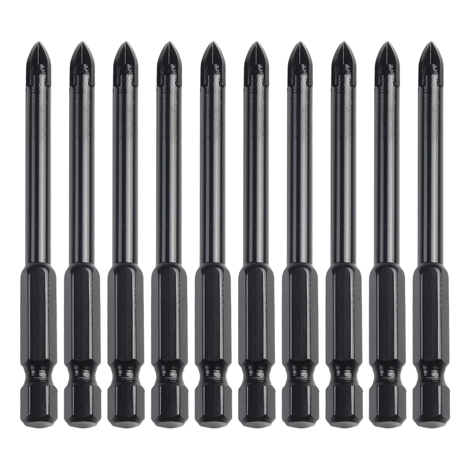 10x Tile Porcelain Drill Bit Marble Ceramic Glass Brick Shank Hex Spear Head,6mm