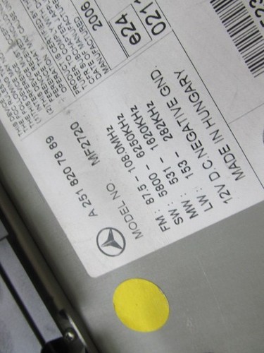 RADIO MERCEDES R-KLASSE W251 A2518207889 / SK 41628 - Bild 5 von 5