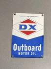 VINTAGE DX 15” PORCELAIN SIGN CAR GAS OIL TRUCK