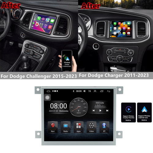 8.4'' Android 14 Stereo Radio GPS Head Unit 4GB+32GB For Dodge Ram Chrysler Jeep - Picture 16 of 22