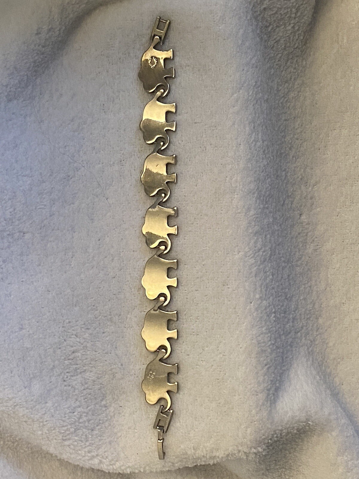 Solid STERLING SILVER ELEPHANT Link Bracelet 7.5 … - image 4