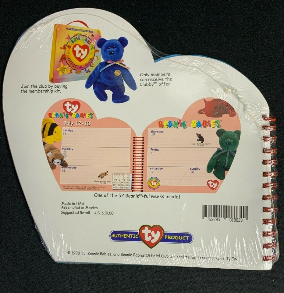 Ty Beanie Babies - 1999 Official Calendar SEALED | eBay