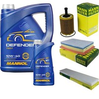 MANN-FILTER Inspektionspaket 6L Mannol Defender 10W-40 FüR Ford Galaxy 2.8 V6