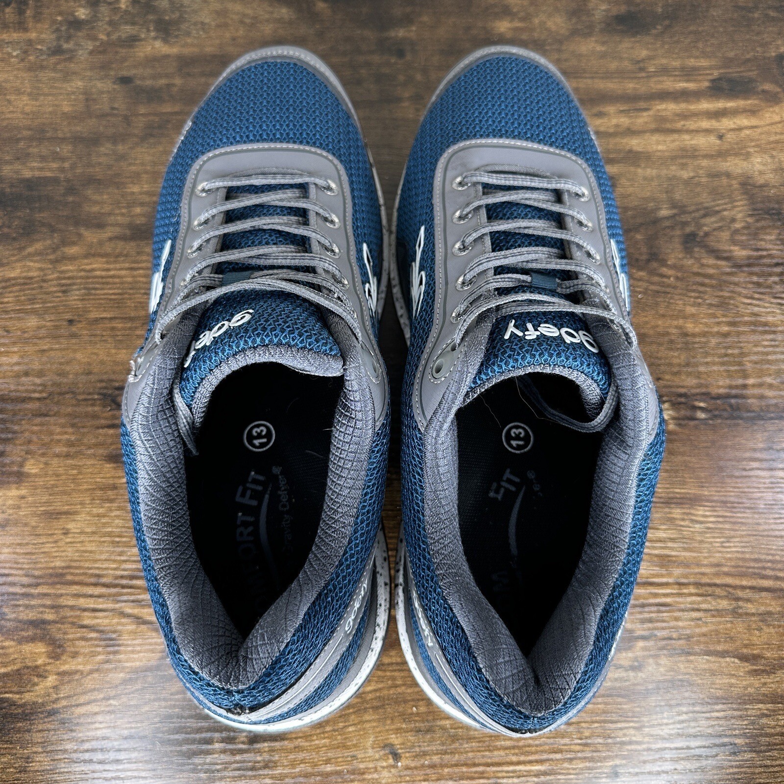 GDEFY Gravity Defyer Mighty Walking Shoes Mens 13 Gray Blue Orthotic Sneakers eBay