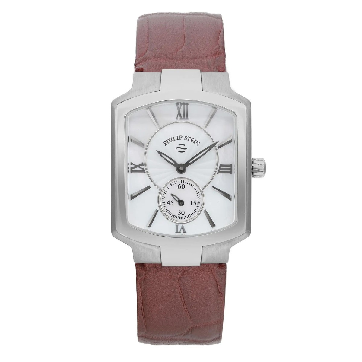 Philip Stein Classic Square 28mm Steel MOP Dial Ladies Quartz