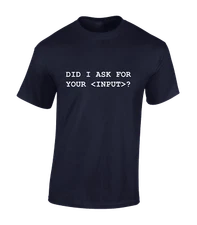 Did I Ask For Your Input Cool Computer Programmer Unisex T-Shirt