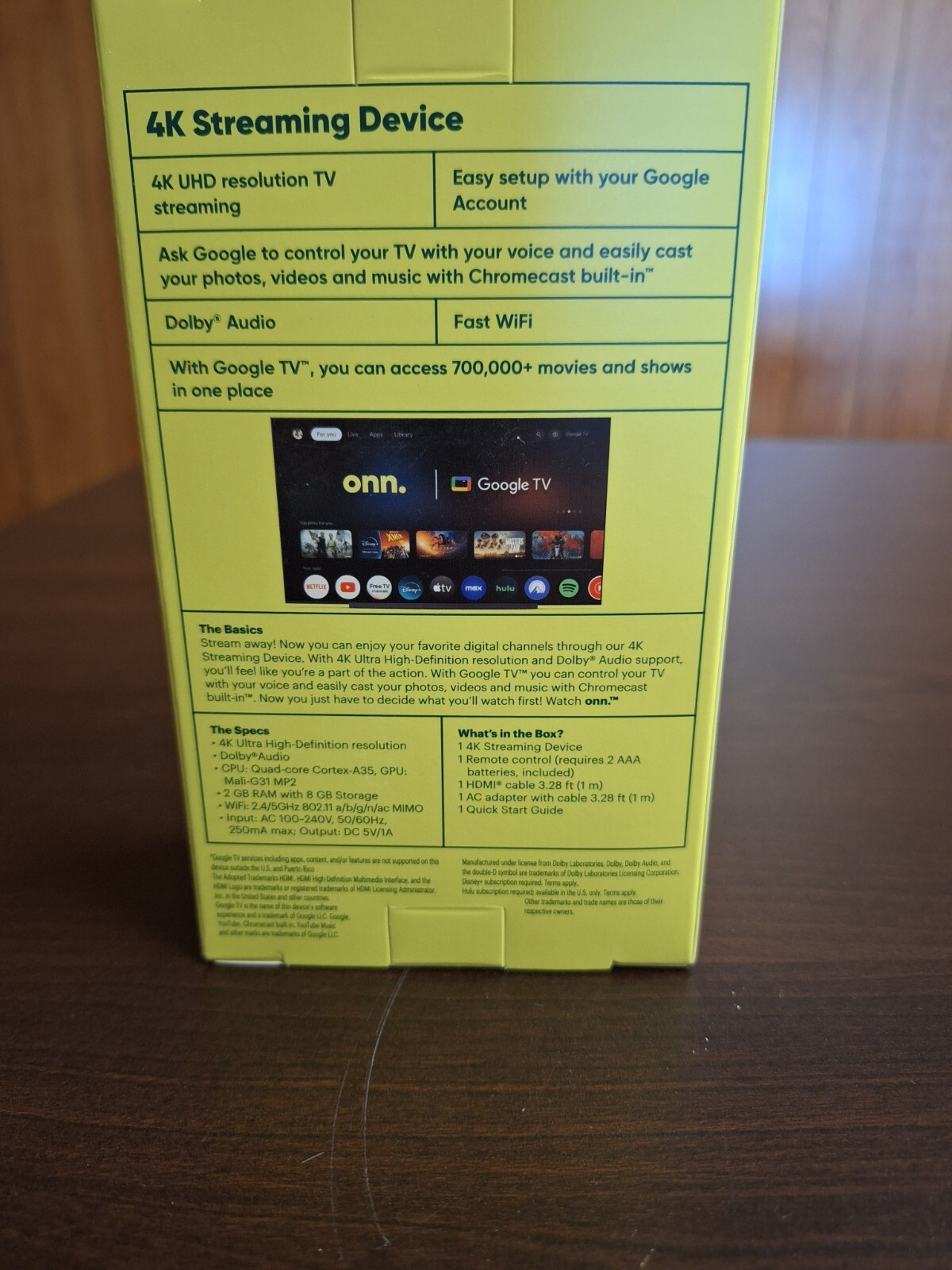 Onn Google TV 4k Streaming Device BRAND NEW FREE 2DAY SHIPPING 🚚💨