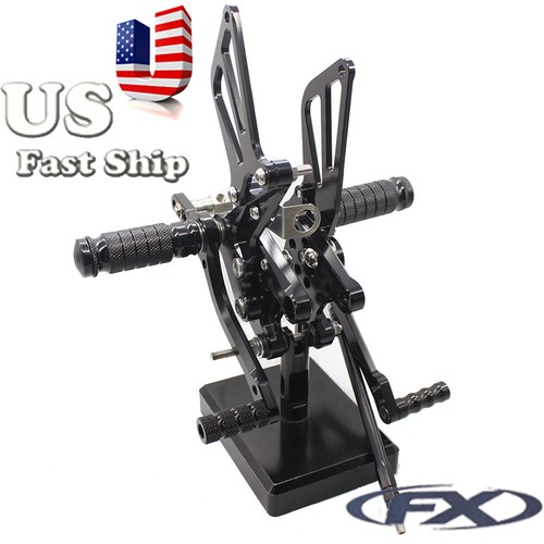 CNC Front Rearset Footpegs Footrests For GSXR600 GSXR750 00-05 GSXR1000 01-04 - Foto 3 di 16