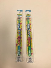  2  Super Rare Oral B Elmo Sesame Street Soft ToothBrush Blue  Green