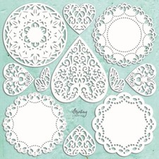 Mintay Chippies DOILIES SET 12 x 12 Chipboard Element Sheet Scrapbook -D7