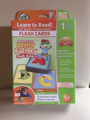 LeapFrog Leap Reader Tag interaktive Brief Fabrik Lernkarten 1-4 Jahre neu