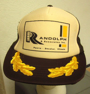 RANDOLPH ASSOCIATES vtg trucker cap Environmental Engineering beat-up hat Peoria