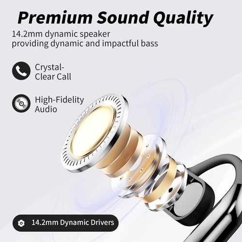 gidosha Open Ear Bluetooth 5.4 Headphones Wireless Earbuds Sport Over Earphon... - 第 3/6 張圖片